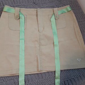 Roxy utility beige khaki skirt